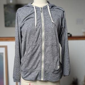 Vuori Heathered Gray Zip-Up Hoodie